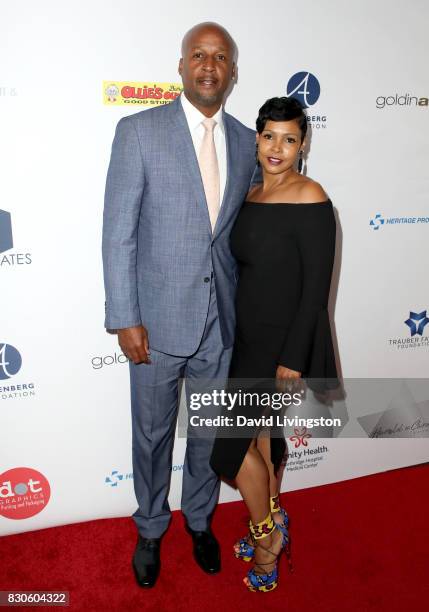 Brian Shaw and Nikki Shaw at the 17th Annual Harold & Carole Pump Foundation Gala at The Beverly Hilton Hotel on August 11, 2017 in Beverly Hills,...