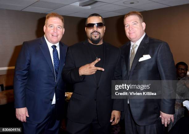 David Pump, Iice Cube and Dana Pump attend the 17th Annual Harold & Carole Pump Foundation Gala at The Beverly Hilton Hotel on August 11, 2017 in...
