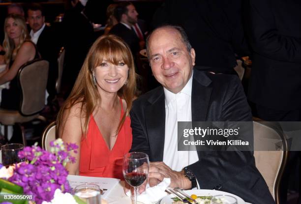 Jane Seymour and Johnny Bench attend the 17th Annual Harold & Carole Pump Foundation Gala at The Beverly Hilton Hotel on August 11, 2017 in Beverly...