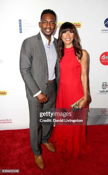 Bill Bellamy and Kristen Baker Bellamy at the 17th Annual Harold & Carole Pump Foundation Gala at The Beverly Hilton Hotel on August 11, 2017 in...