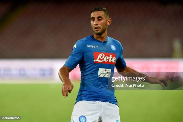 Faouzi Ghoulam of SSC Napoli during the Pre-season Frendly match between SSC Napoli and RCD Espanyol at Stadio San Paolo Naples Italy on 10 August...