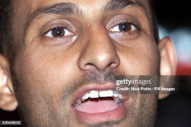 Boxer Prince Naseem Hamed during an "open training session" in Las Vegas, prior to his boxing fight against Marco Antonia Barrera at the MGM Hotel,...