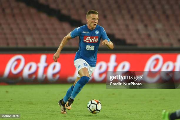 Piotr Zielinski of SSC Napoli during the Pre-season Frendly match between SSC Napoli and RCD Espanyol at Stadio San Paolo Naples Italy on 10 August...