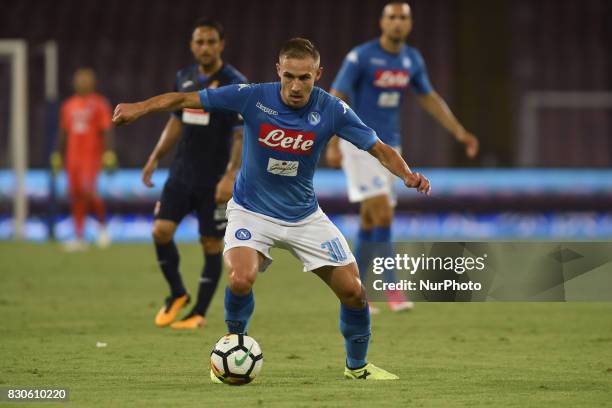 Marko Rog of SSC Napoli during the Pre-season Frendly match between SSC Napoli and RCD Espanyol at Stadio San Paolo Naples Italy on 10 August 2017.