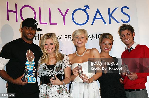Actors Ricky Whittle, Carley Stenson, Gemma Merna, Emma Rigby and Kieron Richardson, Ricky Whittle launch the new fragrences 'Hollyoaks Him' and...