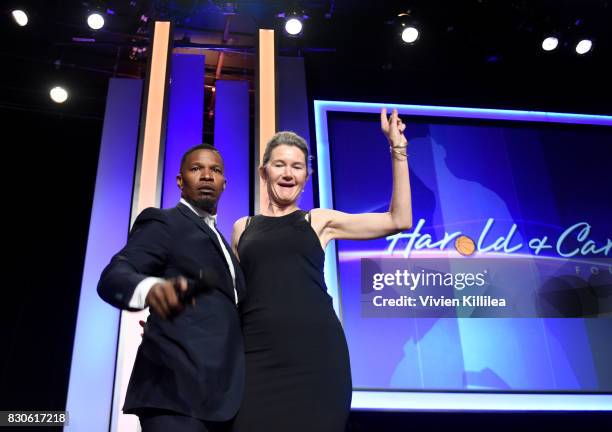 Jamie Foxx and Guest attend the 17th Annual Harold & Carole Pump Foundation Gala at The Beverly Hilton Hotel on August 11, 2017 in Beverly Hills,...