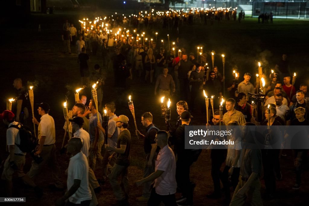 White Supremacists March with Torches in Charlottesville