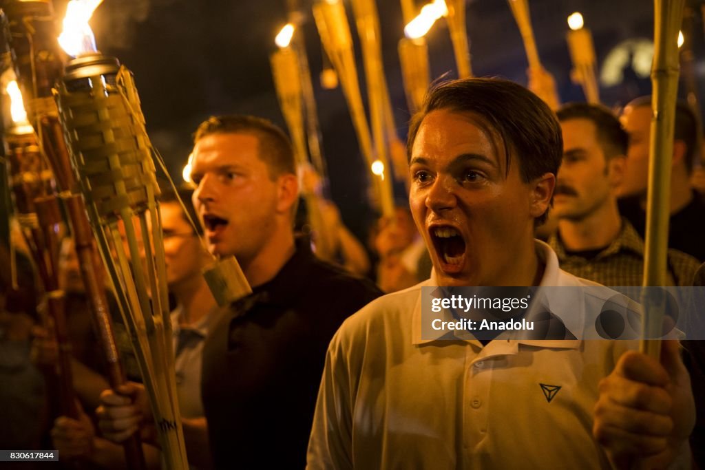 White Supremacists March with Torches in Charlottesville