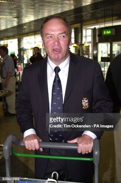 British and Irish Lion's rugby union Coach Graham Henry at Heathrow airport. The Lion's team prepares to depart for their tour of Australia, which...
