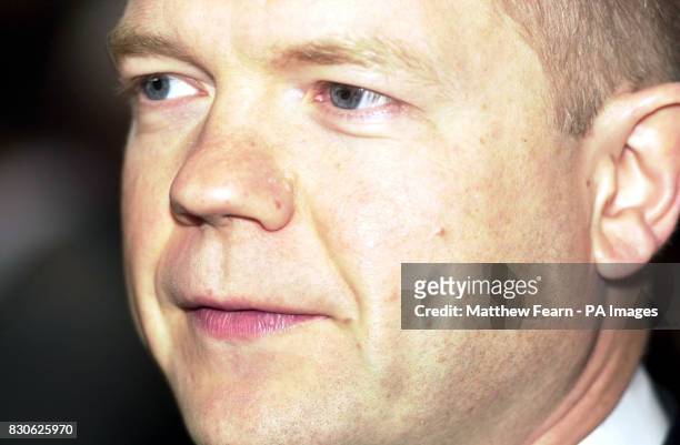 Conservative Party leader William Hague at Smithfield Market, London. Hague kicked off his last day's campaigning before the General Election by...