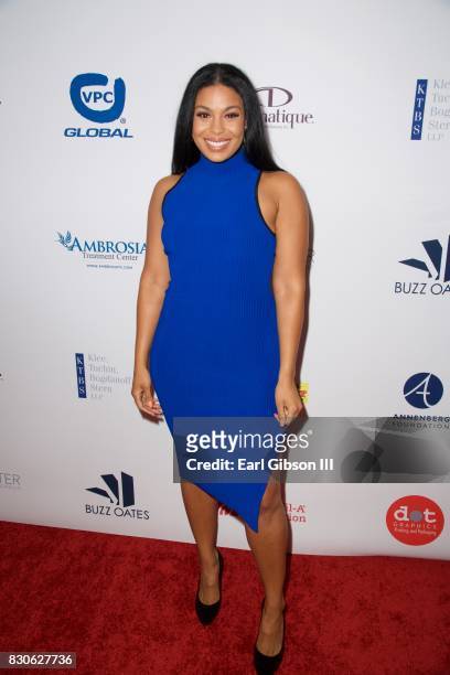 Jordin Sparks attends the 17th Annual Harold & Carole Pump Foundation Gala at The Beverly Hilton Hotel on August 11, 2017 in Beverly Hills,...