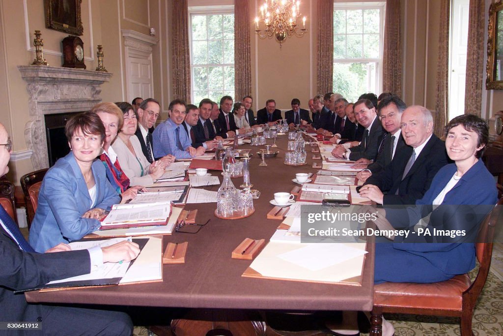 Prime Minister Tony Blair meets with his cabinet in Downing Street