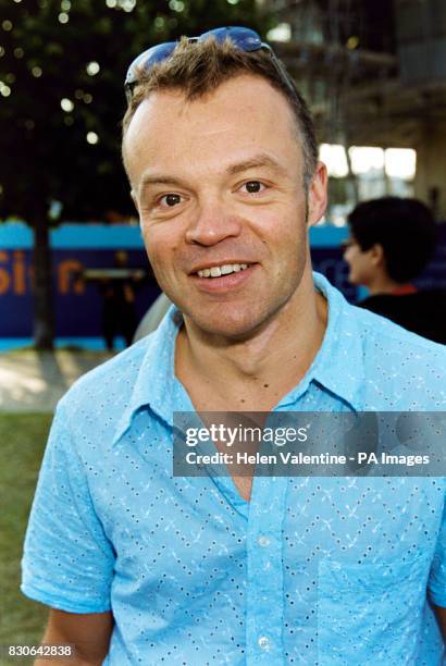 Comedian Graham Norton during a photocall to start Crisis' Square Mile Run 2001, on London. The Crisis' Square Mile Run, is a three mile dash through...