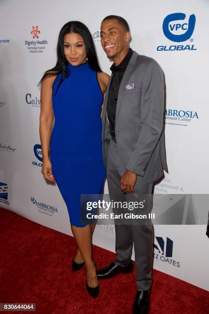 Jordin Sparks and Dana Isaiah attend the 17th Annual Harold & Carole Pump Foundation Gala at The Beverly Hilton Hotel on August 11, 2017 in Beverly...