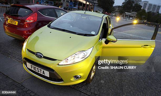 The new Ford Fiesta car is pictured in the courtyard of the Tower of London, on September 30, 2008. AFP PHOTO/Shaun Curry