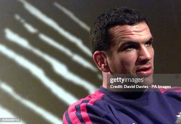 British & Irish Lions captain Martin Johnson during a interview after a press conference in, Manly, Australia to announce the Lions team to face...