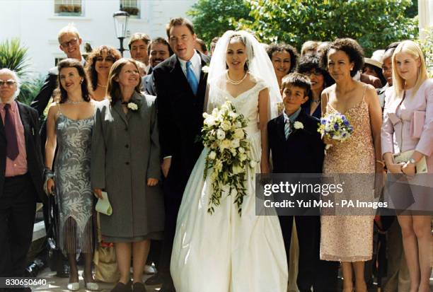 Julian Lloyd Webber and Kheira Bourahla at their wedding in Kensington, London. The 50-year cellist and brother of millionaire composer Andrew, was...