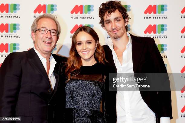 Ben Elton, Rebecca Breeds and Robert Sheehan arrive ahead of the world premiere of Three Summers as part of the 66th Melbourne International Film...