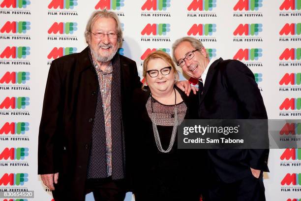 Michael Caton, Magda Szubanski and Ben Elton arrive ahead of the world premiere of Three Summers as part of the 66th Melbourne International Film...