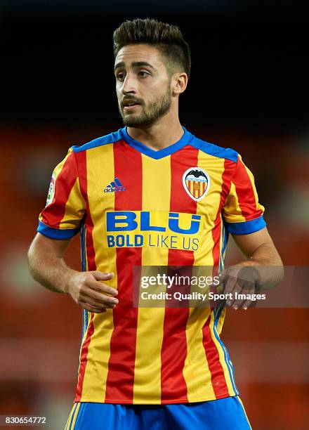 Ignacio "Nacho" Gil de Pareja Vicent of Valencia looks on during the pre-season friendly match between Valencia CF and Atalanta BC at Estadio...