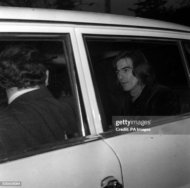 Beatle George Harrison. Both Harrison and his wife George Harrison were remanded on bail until March 31 at Esher and Walton court acused of being in...