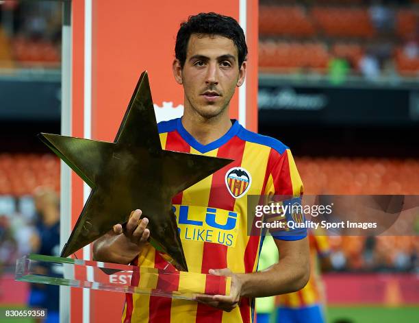 Daniel Parejo of Valencia after the end of the pre-season friendly match between Valencia CF and Atalanta BC at Estadio Mestalla on August 11, 2017...