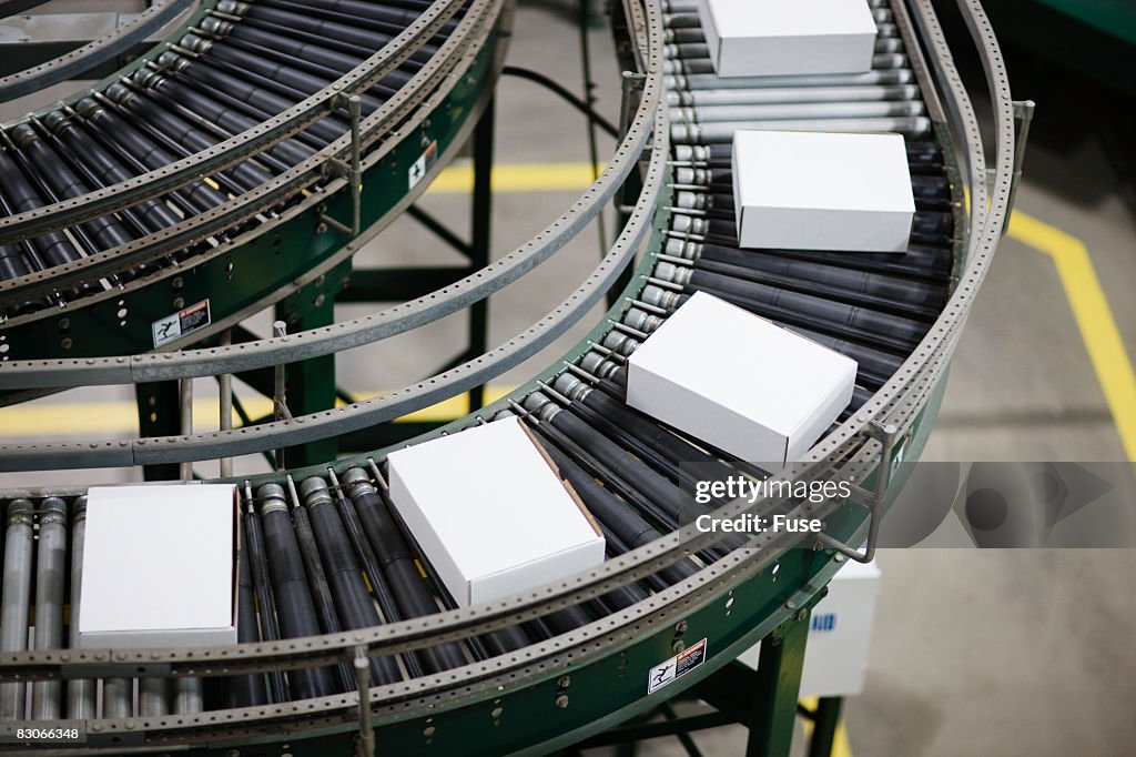 Boxes on Assembly Line