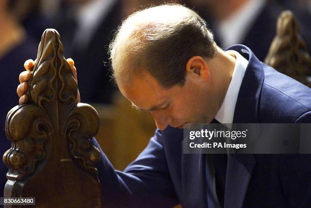 The Earl of Wessex attends the funeral mass of Cardinal Thomas Winning at St Andrews Cathedral in GlasgoW. The service lead by the Archbishop of...