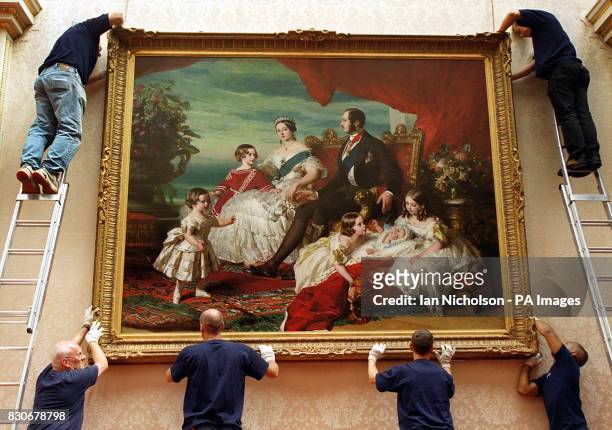 Franz Xaver Winterhalter's huge painting of Queen Victoria, Prince Albert and their young family entitled 'The Royal Family in 1846' is hung in...