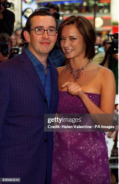 Comedian and actor Steve Coogan with Caroline Hickman arrive at the Empire Leicester Square in London for the premiere of his film The Parole...