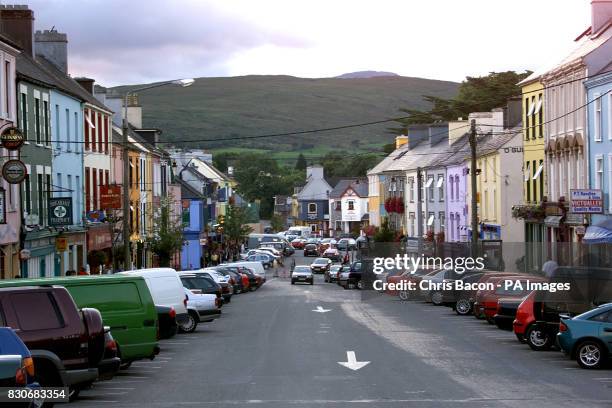 The main street in Kenmare, Co. Kerry. If former US president Bill Clinton is looking for a tranquil spot to write his memoirs he could not do better...
