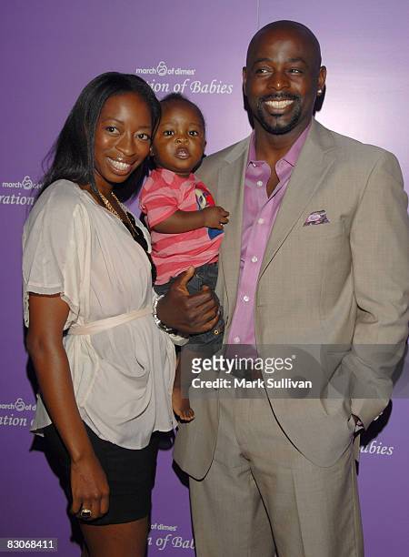 Actor Alimi Ballard and family arrive at the "Celebration of Babies" silent auction and luncheon to benefit March of Dimes on September 27, 2008 in...