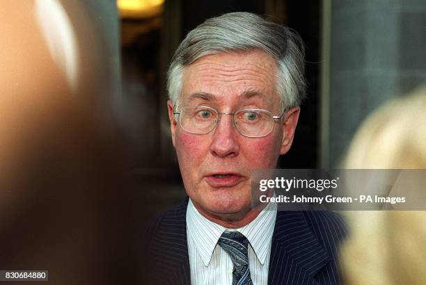 Environment Minister Michael Meacher in London after announcing an inquiry into the long-term health effects of water poisoning around Camelford in...