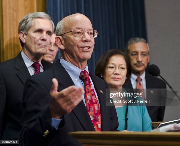 Sept. 30: Rep. Lloyd Doggett, D-Texas, Rep. Peter A. DeFazio, D-Ore., Rep. Mazie K. Hirono, D-Hawaii, and Rep. Robert C. Scott, D-Va., during a news...