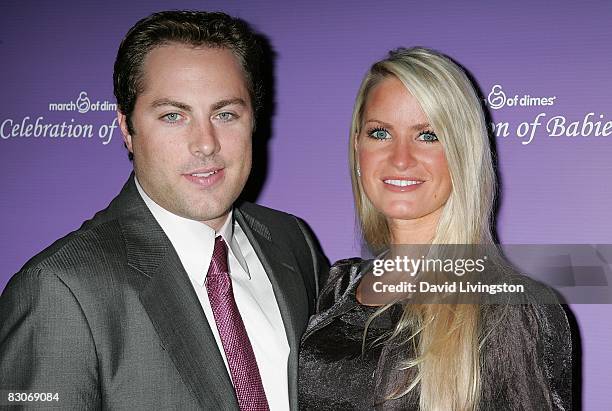 Producer Jay McGraw and actress Erica Dahm attend the March of Dimes' Celebration of Babies at The Beverly Hilton Hotel on September 27, 2008 in...