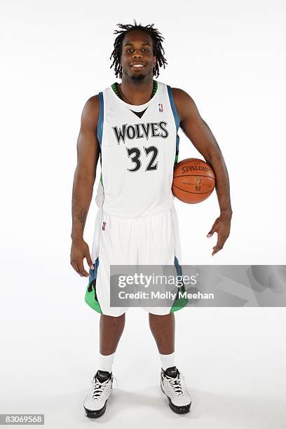 Chris Richard of the Minnesota Timberwolves poses for a portrait during NBA Media Day on September 29, 2008 at the Target Center in Minneapolis,...