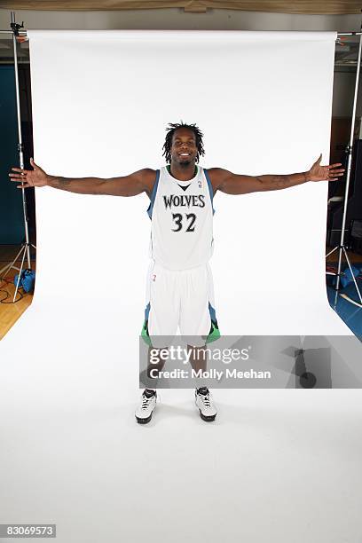 Chris Richard of the Minnesota Timberwolves poses for a portrait during NBA Media Day on September 29, 2008 at the Target Center in Minneapolis,...