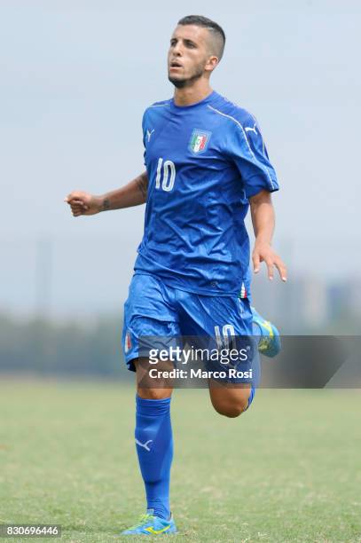 Matteo Faiola of Italy during the frienldy match between Italy University and ASD Audace on August 12, 2017 in Rome, Italy.