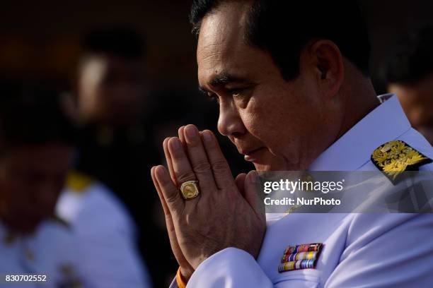 Thai Prime Minister Prayuth Chan-O-Cha during as part of celebrate the Queens Sirikit' 85th birthday in Bangkok, Thailand, 12 August 2017.