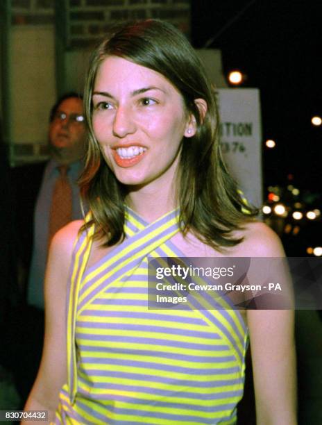 Actress SOFIA COPPOLA, daughter of Francis Ford Coppola arrives for a party in honor of Emanuel Ungara's 35th anniversary in fashion design, held at...