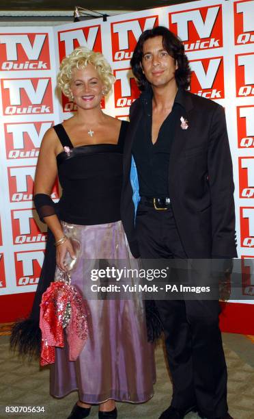 Changing Rooms star Laurence Llewelyn Bowen and his wife Jackie arriving at the TV Quick Awards at London's Dorchester Hotel.