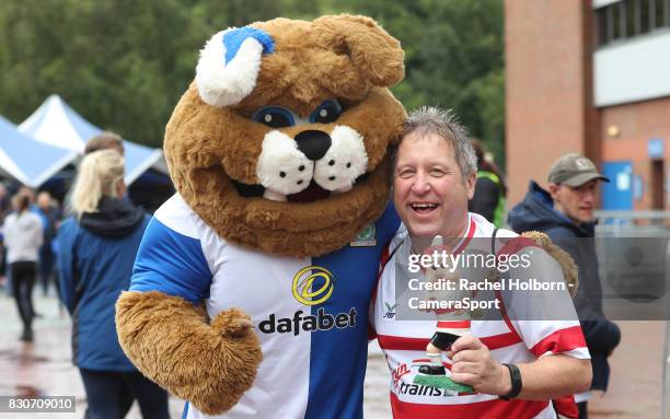 Fans pre match during the Sky Bet League One match between Blackburn Rovers and Doncaster Rovers at Ewood Park on August 12, 2017 in Blackburn,...