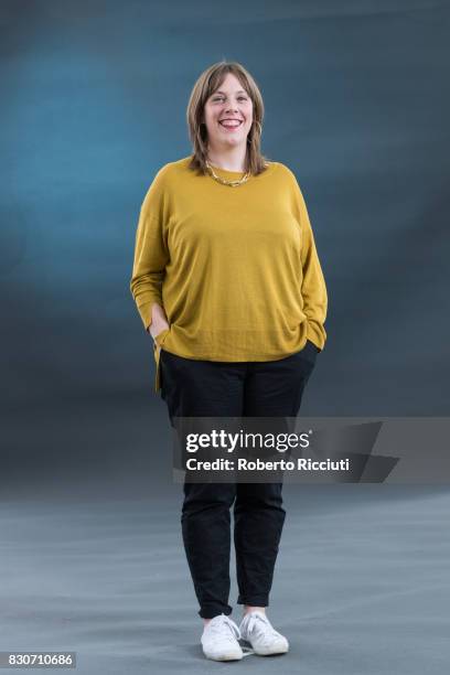 British Labour Party politician Jess Phillips attends a photocall during the annual Edinburgh International Book Festival at Charlotte Square Gardens...