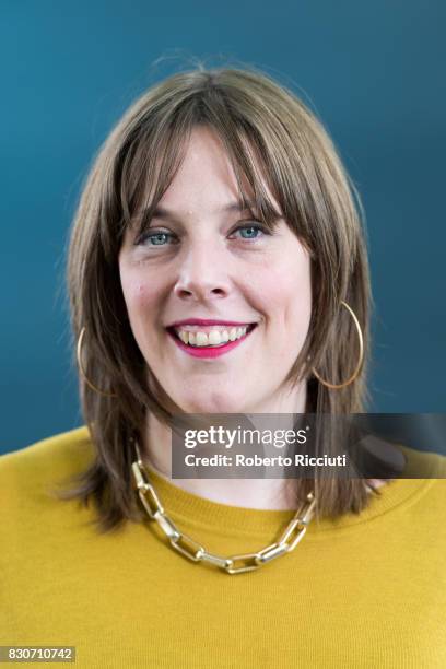 British Labour Party politician Jess Phillips attends a photocall during the annual Edinburgh International Book Festival at Charlotte Square Gardens...