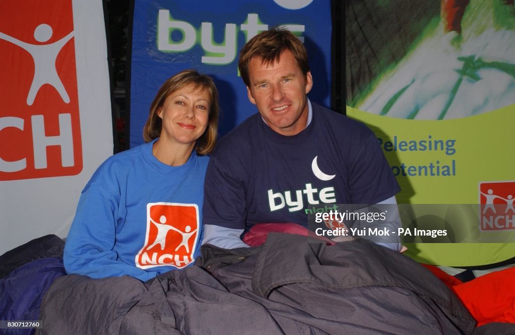 Faldo Rae Actor Actress and NCH supporter Jenny Agutter joined by Nick Faldo sleeping ...
