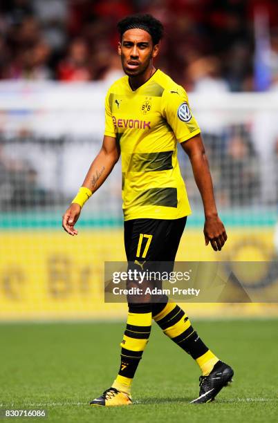 Pierre-Emerick Aubameyang of Borussia Dortmund during the DFB Cup match between 1. FC Rielasingen-Arlen and Borussia Dortmund at Schwarzwald-Stadion...