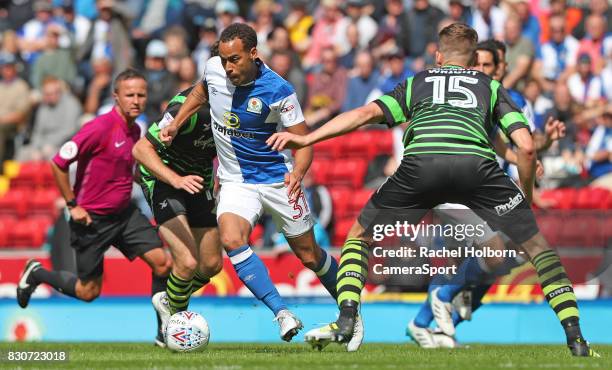 Blackburn Rovers' Elliott Bennett during the Sky Bet League One match between Blackburn Rovers and Doncaster Rovers at Ewood Park on August 12, 2017...