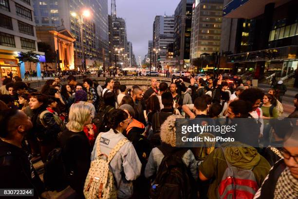Students protest against the restriction imposed by the City of São Paulo in the use of the Free Student Pass benefit The act was convened by the...