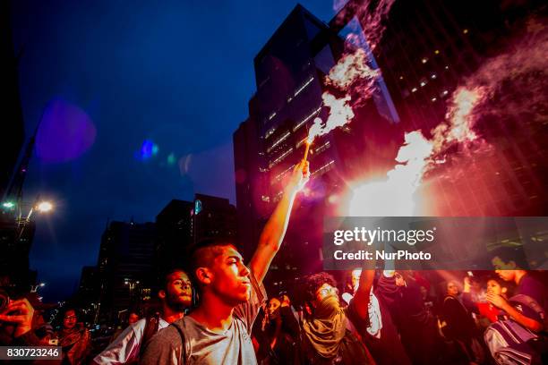 Students protest against the restriction imposed by the City of São Paulo in the use of the Free Student Pass benefit The act was convened by the...