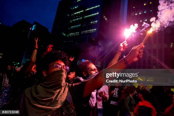 Students protest against the restriction imposed by the City of São Paulo in the use of the Free Student Pass benefit The act was convened by the...